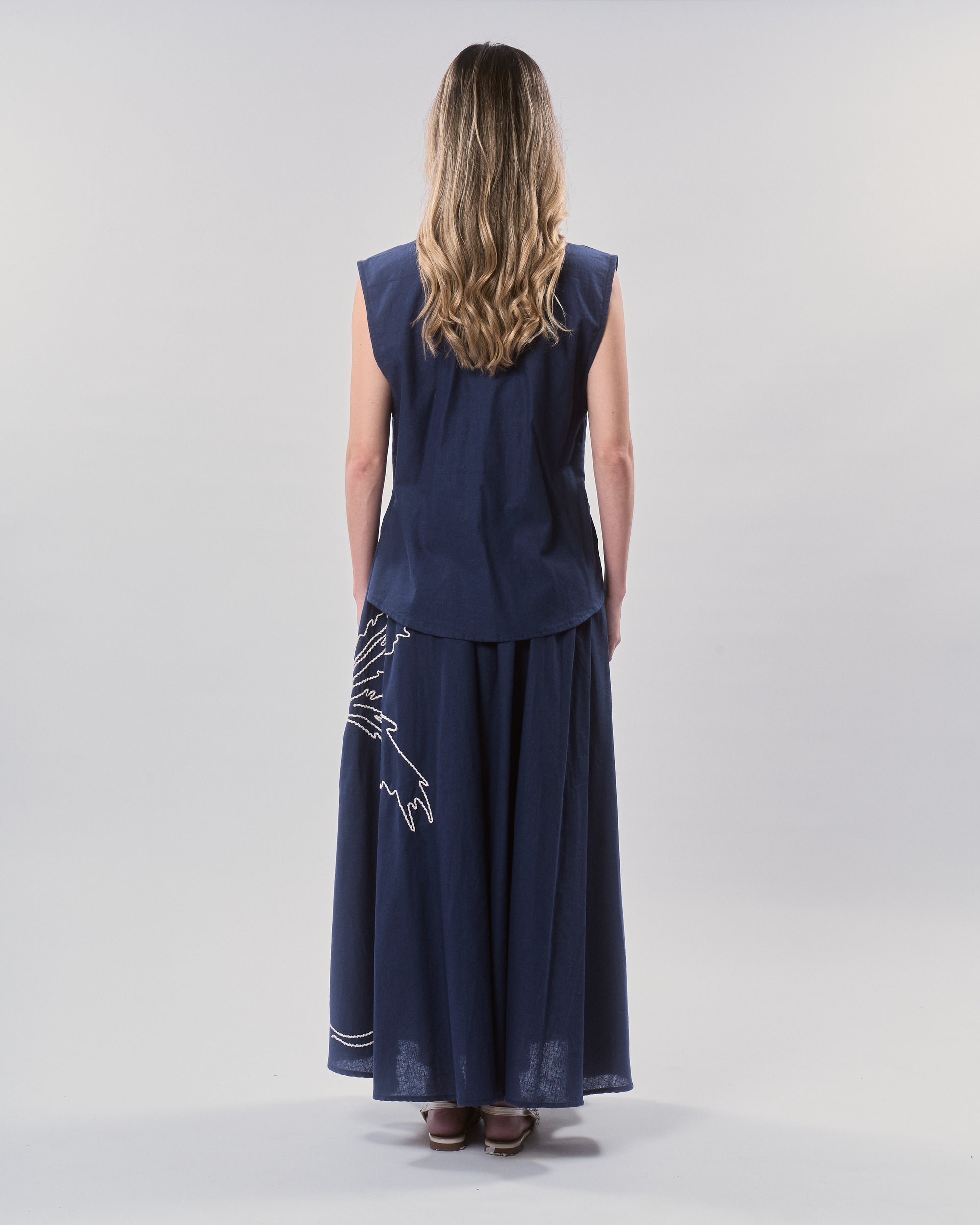 SOLARA BLOUSE IN NAVY